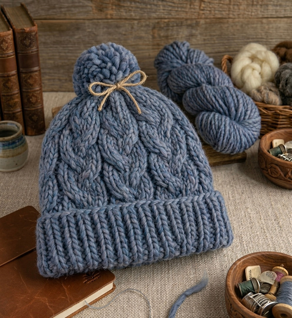 Gray Indigo | Hand-Spun Wool