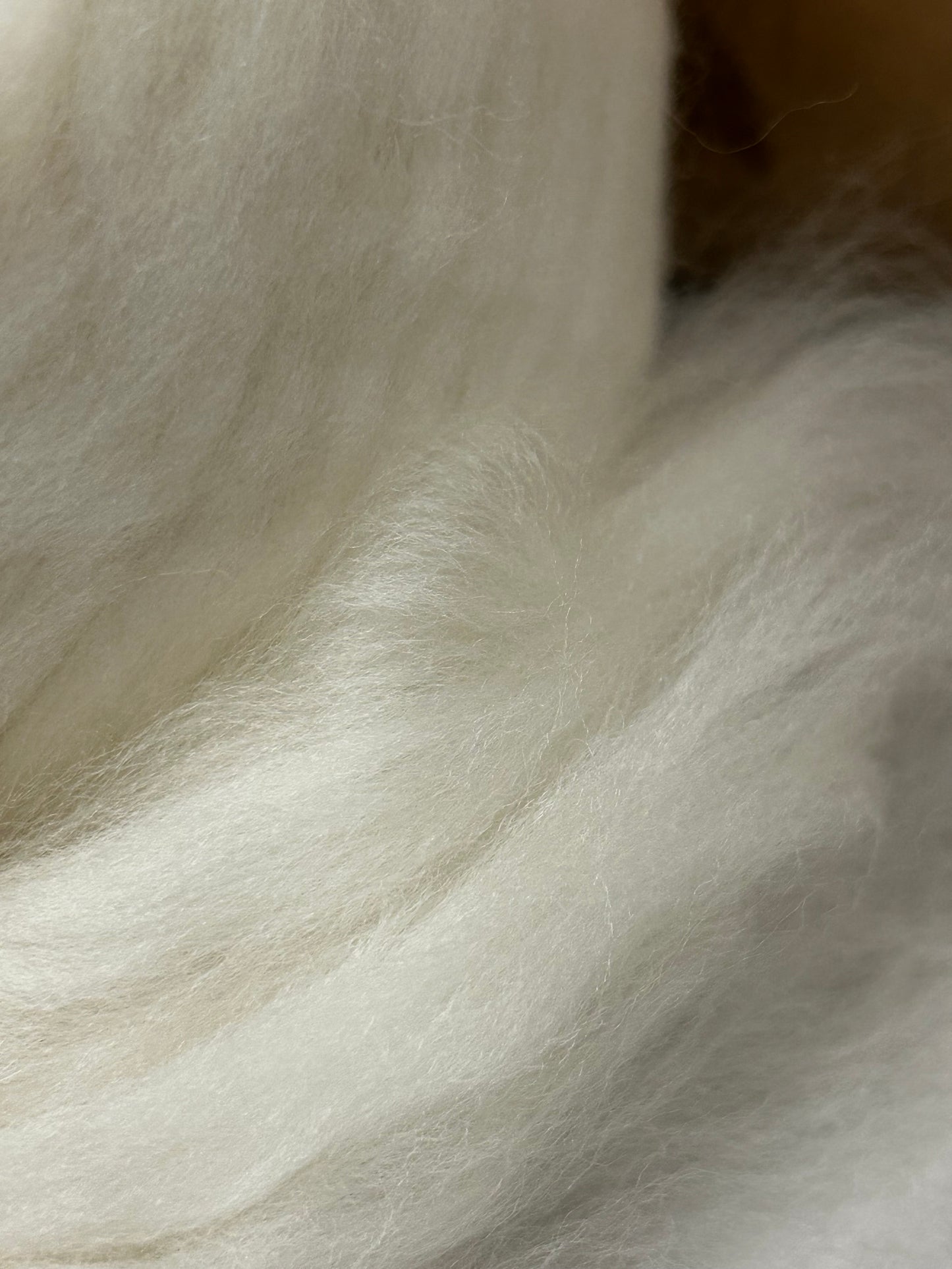 close up photo of Merino wool roving fiber details 
