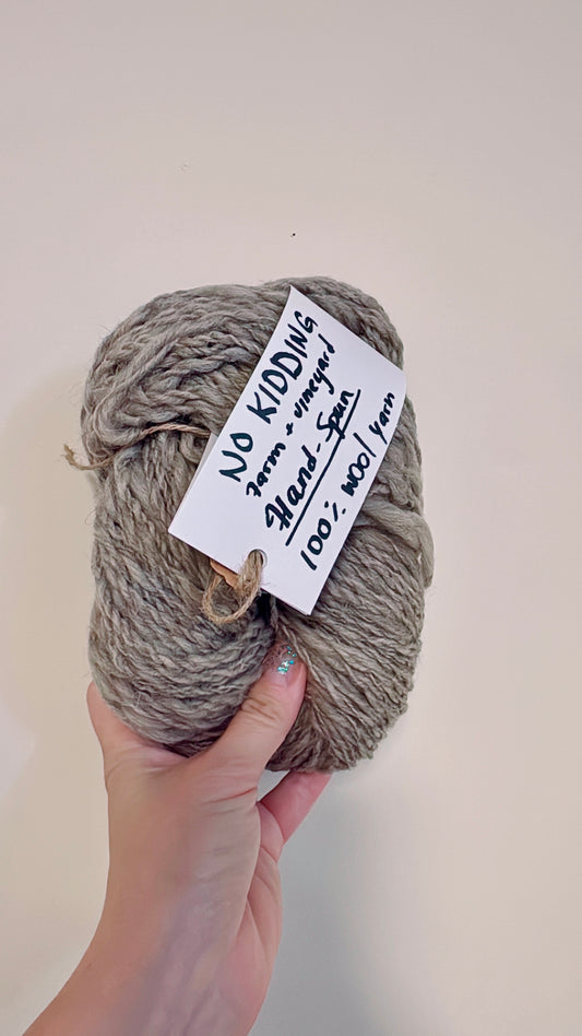 Hand-Spun All Natural, Undyed Corriedale Sheep 100% Wool Yarn