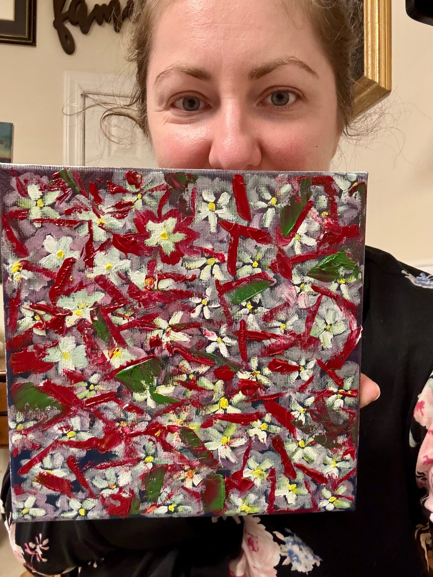 "Summer Phlox" – Original 8x8 Textured Floral Oil Painting | Katya Montes Art