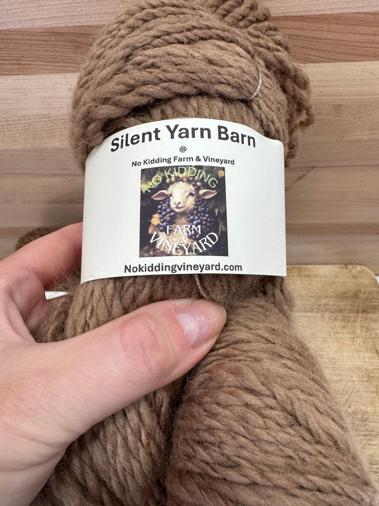 Hand-Spun, Naturally Hand-Dyed with Black Walnuts, 100% Sheep Wool Yarn, 2-ply