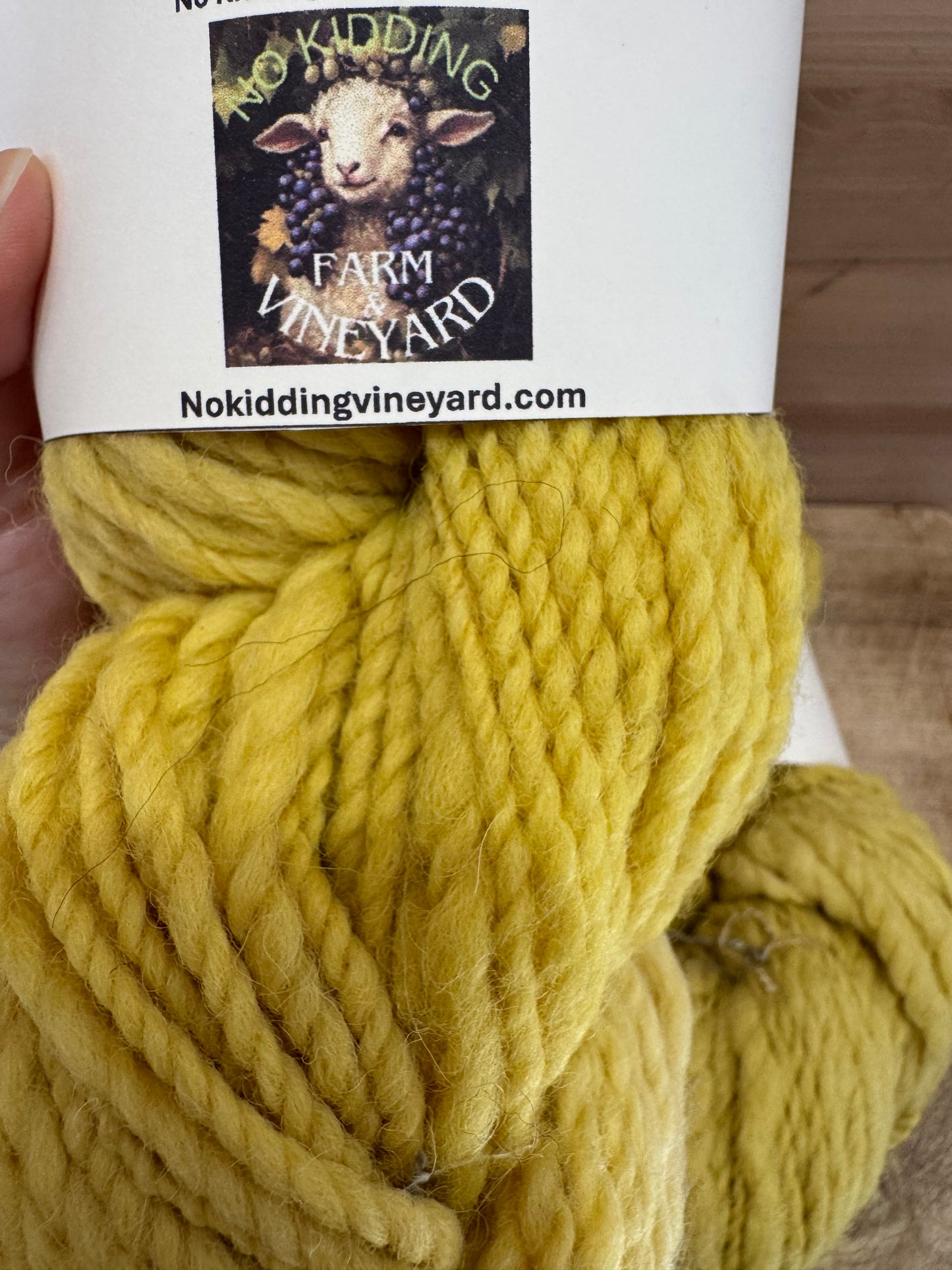 Hand-Spun, Naturally Hand-Dyed with Chamomile, 100% Sheep Wool Yarn, 2-ply